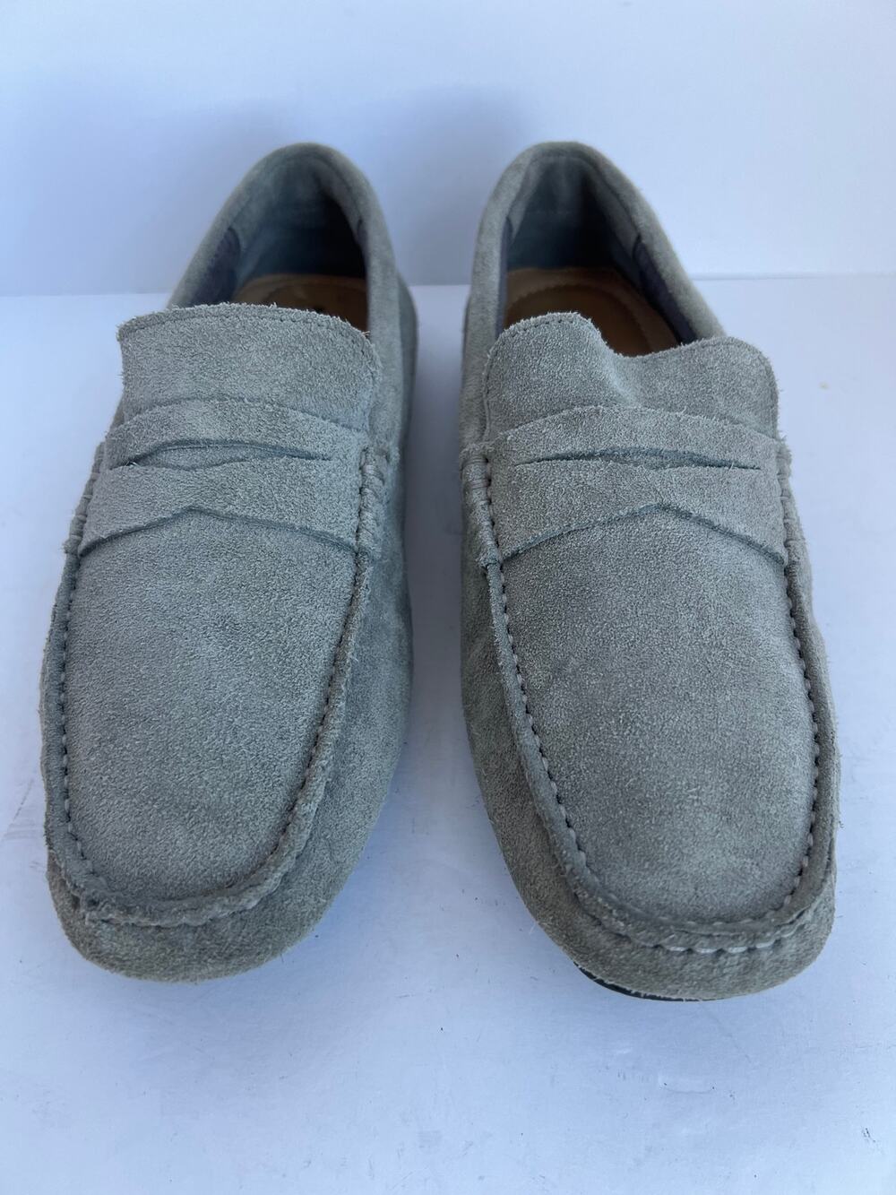 Nordstrom Men Brody Suede Leather Penny Driving Loafer Gray Size 7M Slip On Shoe